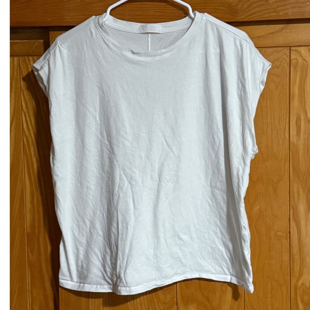 nuuds Soft Cotton Muscle Tee in White - Size S